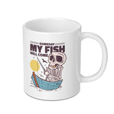 Someday My Fish Will Come Humorous Fishing Mug product